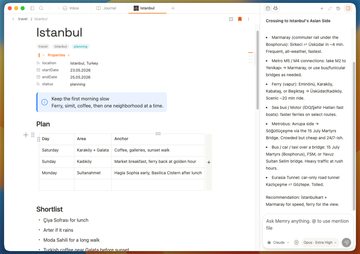 Notes feature screenshot